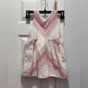 OshKosh B'gosh White and Red A-Line Sleeveless Dress